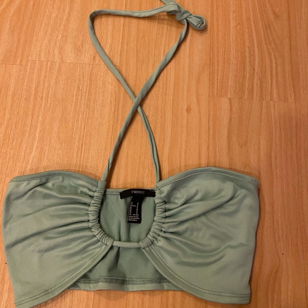Green Tie Top